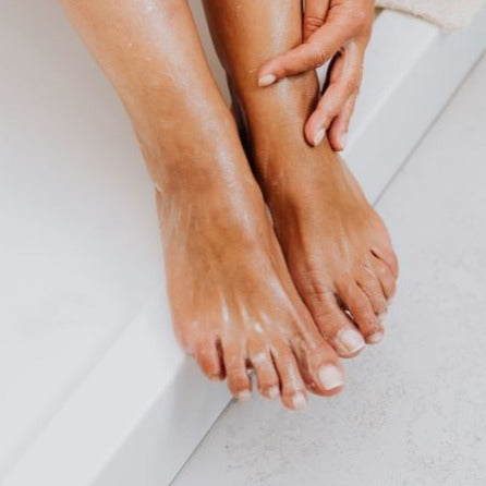 Step 1: Revitalizing Foot Soak, Epsom Salts, Dead Sea Salt, Baking Soda, Tea Tree, Lavender, Peppermint Essential Oils